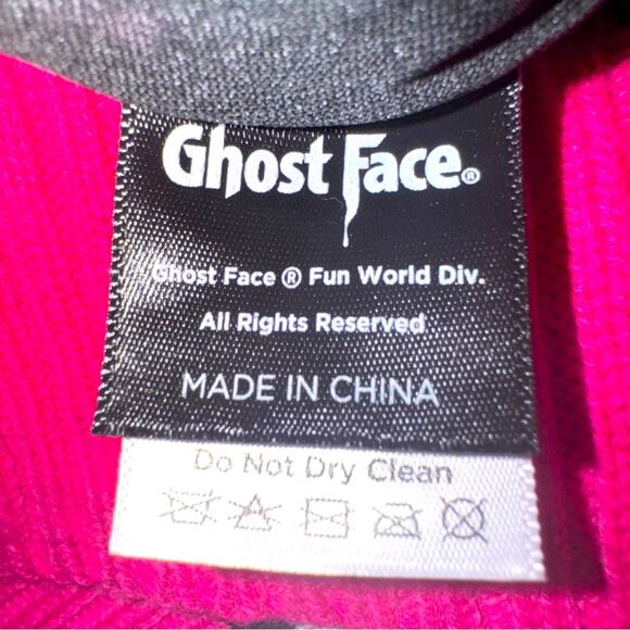 Women’s Spencer’s Ghost Face Light-up Pink Sweater with Sounds size Large *Read* - Picture 4 of 7